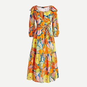 J.CREW Belted dress in tropical floral